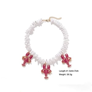 Vacation Alloy Lobster Pendant Necklaces h5